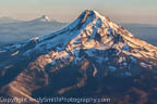 Mount Hood from the Air at Sunset